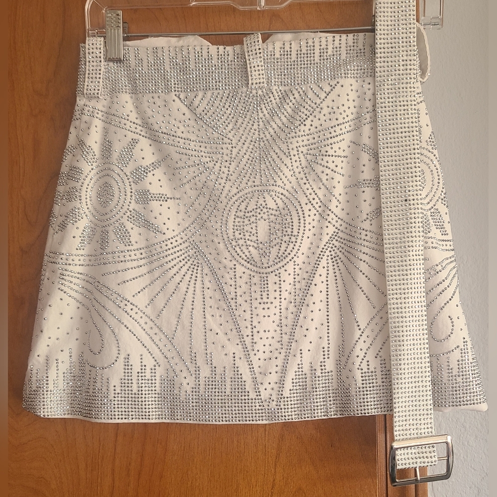 White Bedazzled Skirt
